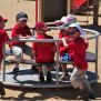 Kids plays on Merry-Go-Round