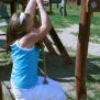 Girl plays on Yellowstone